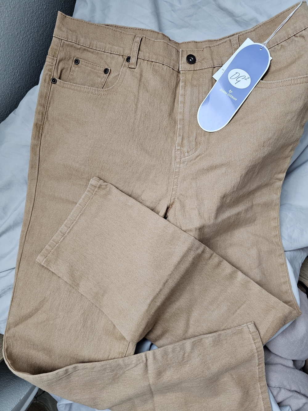 Diane Gilman Tan Chino Pants - Classic Straight Fit
